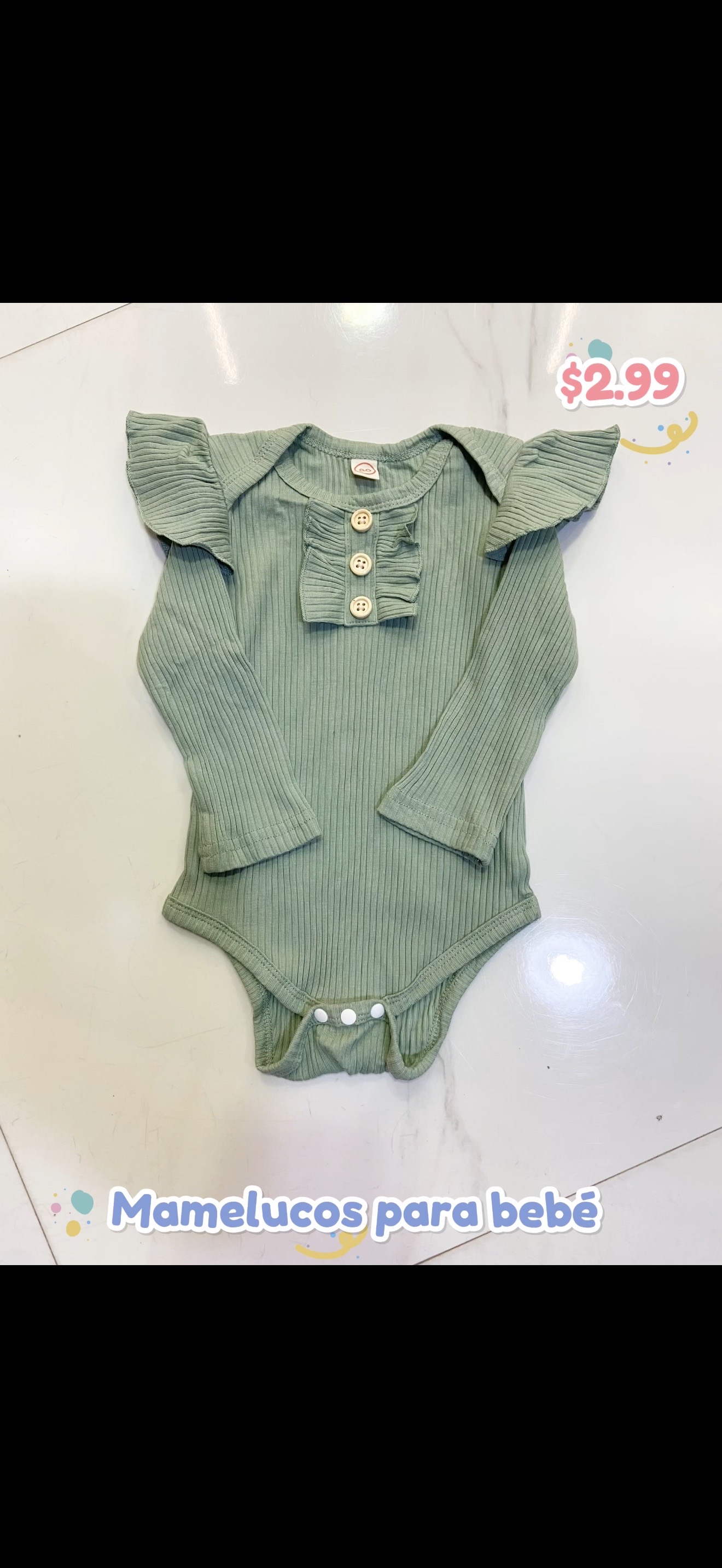 Mameluco verde para bebé