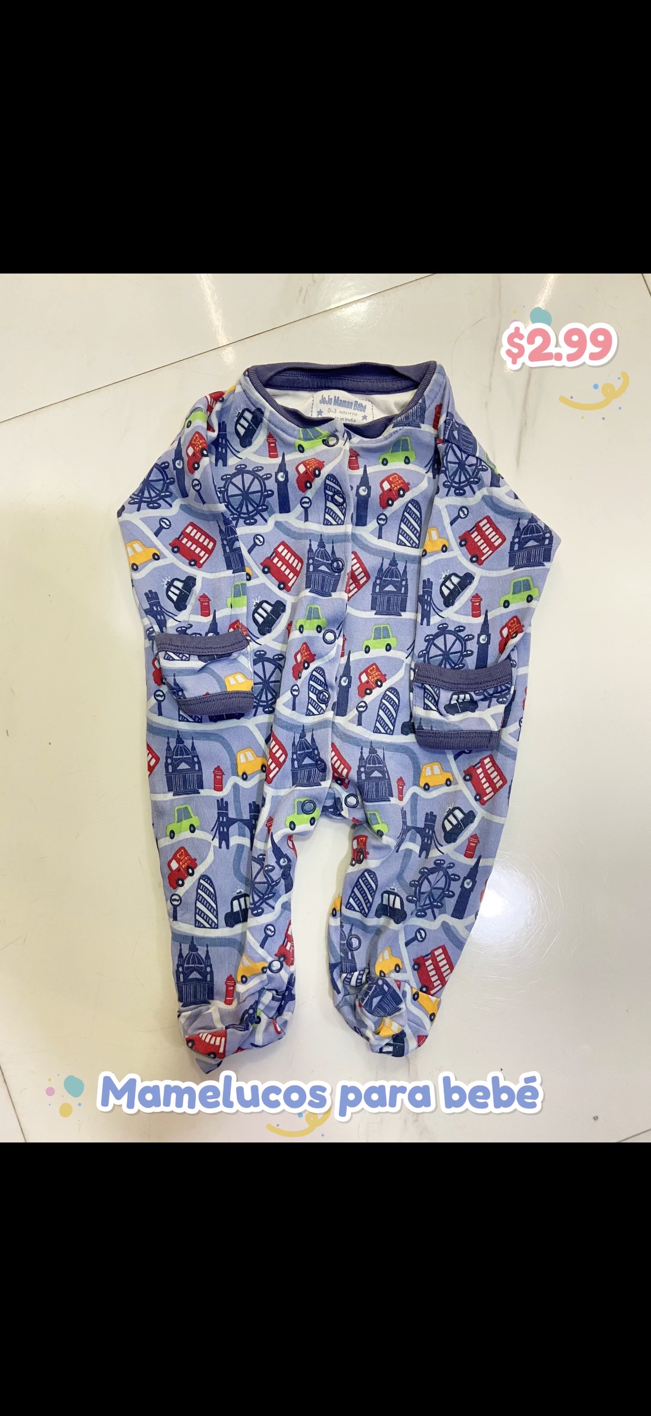 Mameluco rosado para bebé